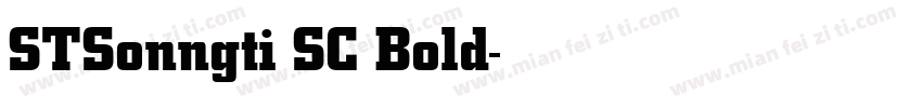STSonngti SC Bold字体转换